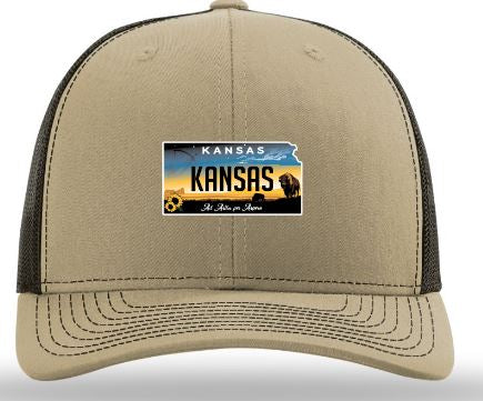 Kansas State License Plate Adjustable Hat