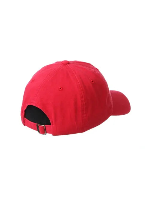 Kansas Jayhawks Adjustable Slouch Hat - Red w/ Logo