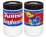 Kansas Jayhawks White/Red/Blue Swirl Team Koozie 12oz for Normal Cans