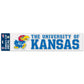 Kansas Jayhawks "The University of Kansas" Perfect Cut Decal w/ Logo 4" x 17"