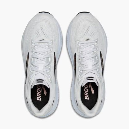 BROOKS WOMENS GHOST 18 - WHITE/BLACK/ROSE GOLD