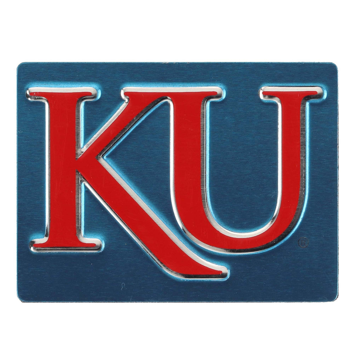 University Of Kansas KU Embossed Metal Magnet