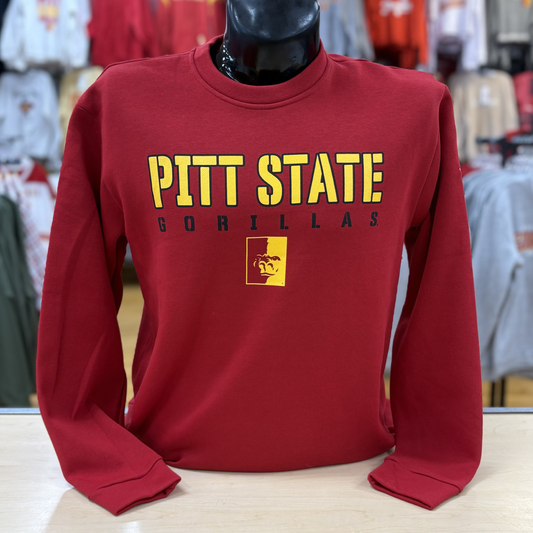 Adidas Pitt State Crew- Red