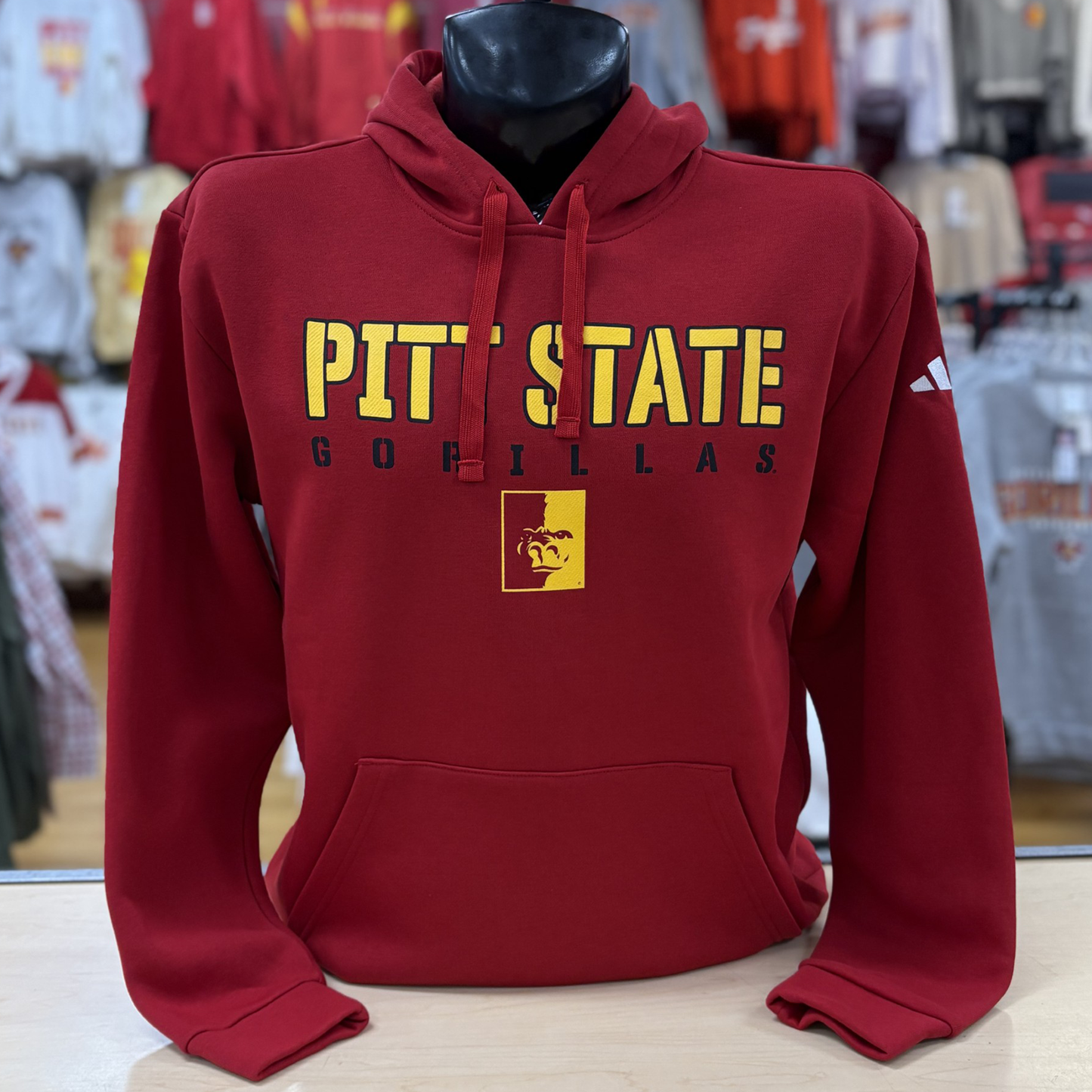 Adidas Pitt State Hoodie- Red