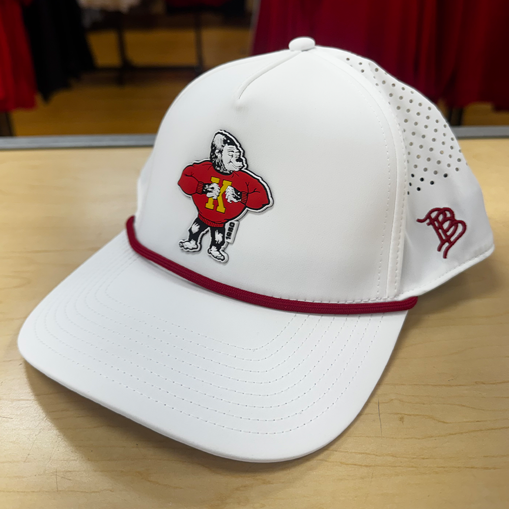PITT STATE 1950 BRANDED BILLS HAT - WHITE, RED ROPE