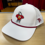 PITT STATE 1950 BRANDED BILLS HAT - WHITE, RED ROPE