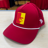 PITT STATE SPLITFACE BRANDED BILLS HAT - RED, WHITE ROPE