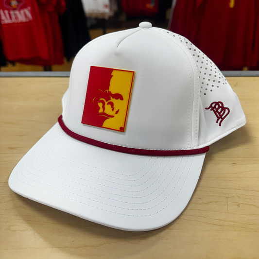 PITT STATE SPLITFACE BRANDED BILLS HAT - WHITE, RED ROPE