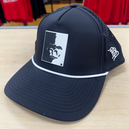 PITT STATE SPLITFACE BRANDED BILLS HAT - BLACK, WHITE ROPE