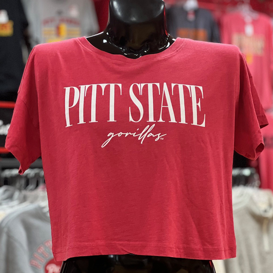 PSU Sunshine Crop Tee- Red, Black