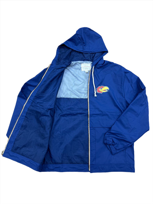 Kansas Jayhawks Weather Resistant Full Zip Jacket - Deep Blue