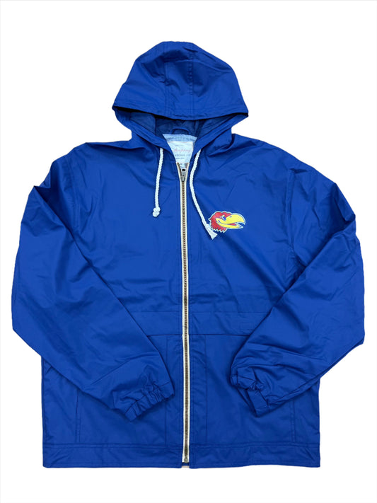 Kansas Jayhawks Weather Resistant Full Zip Jacket - Deep Blue