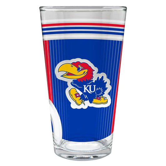Kansas Jayhawks 16 oz. Pint Glass with Wraparound Graphics