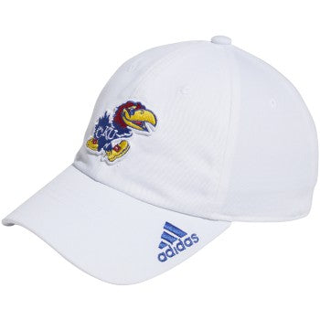 Kansas Jayhawks Adidas Slouch Adjustable Hat - White