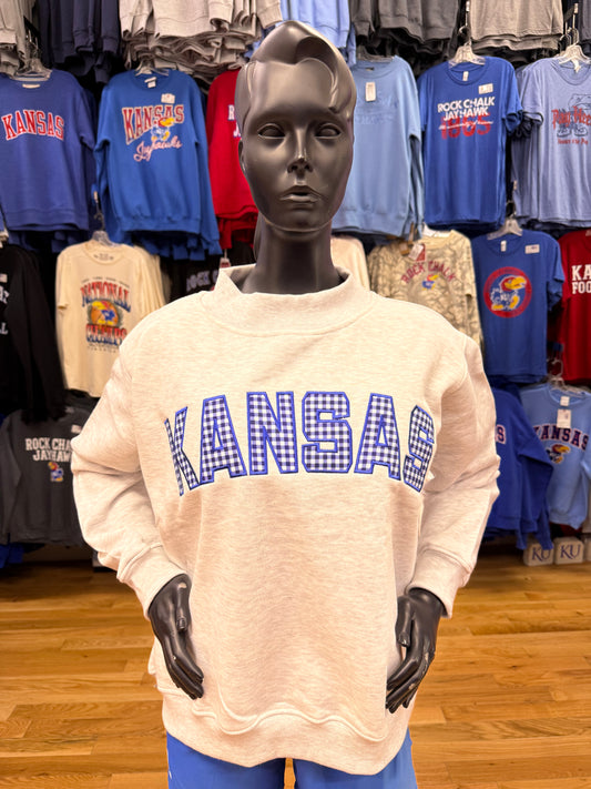 Kansas Jayhawks Mallory Crop Mock - Liv Ash