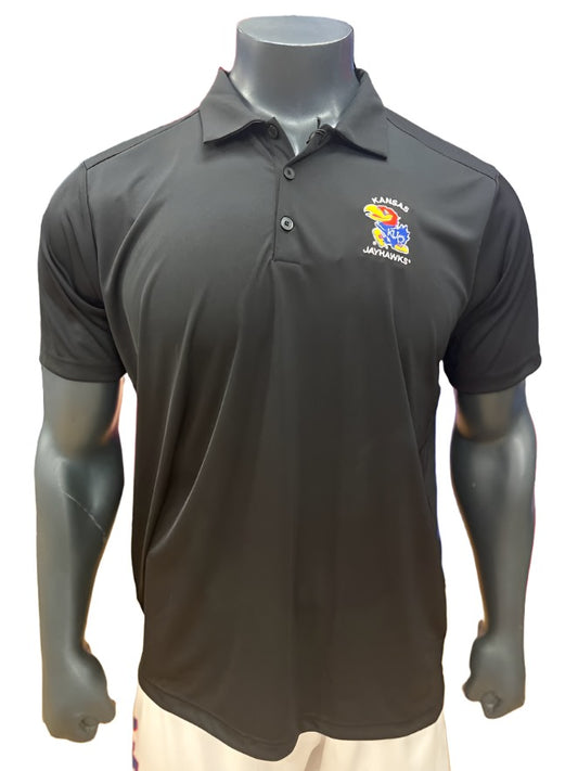 Antigua Kansas Jayhawks Tribute Polo - Black