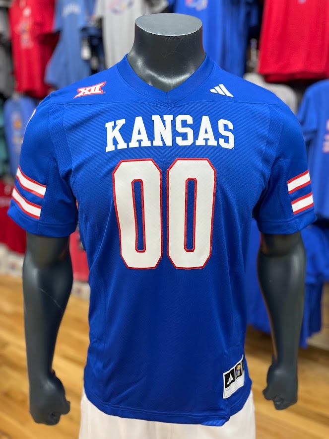 Adidas Kansas Jayhawks Stitched New Updated Football Jersey - Royal Blue