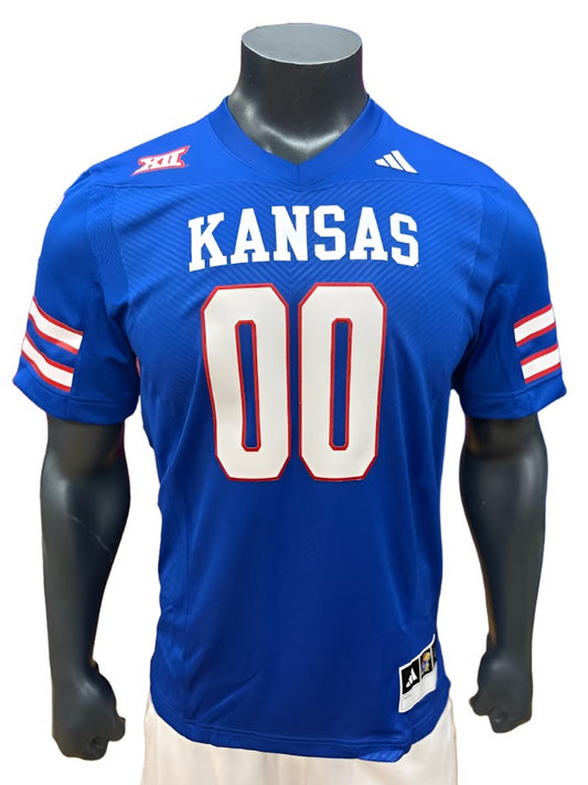 Adidas Kansas Jayhawks Stitched New Updated Football Jersey - Royal Blue