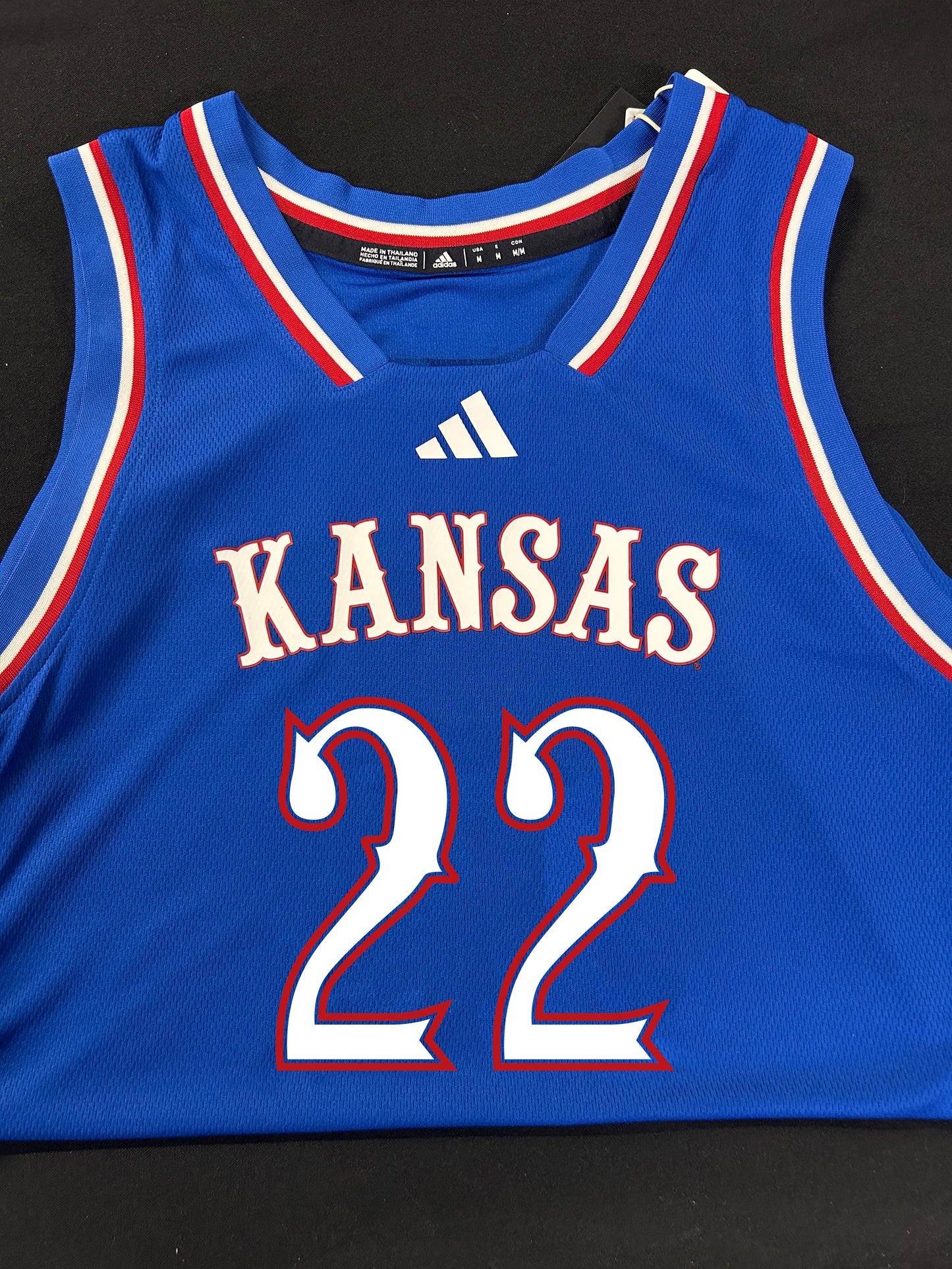 Kansas Jayhawks Officially Licensed Darryn Peterson #22 Adidas Jersey - Royal
