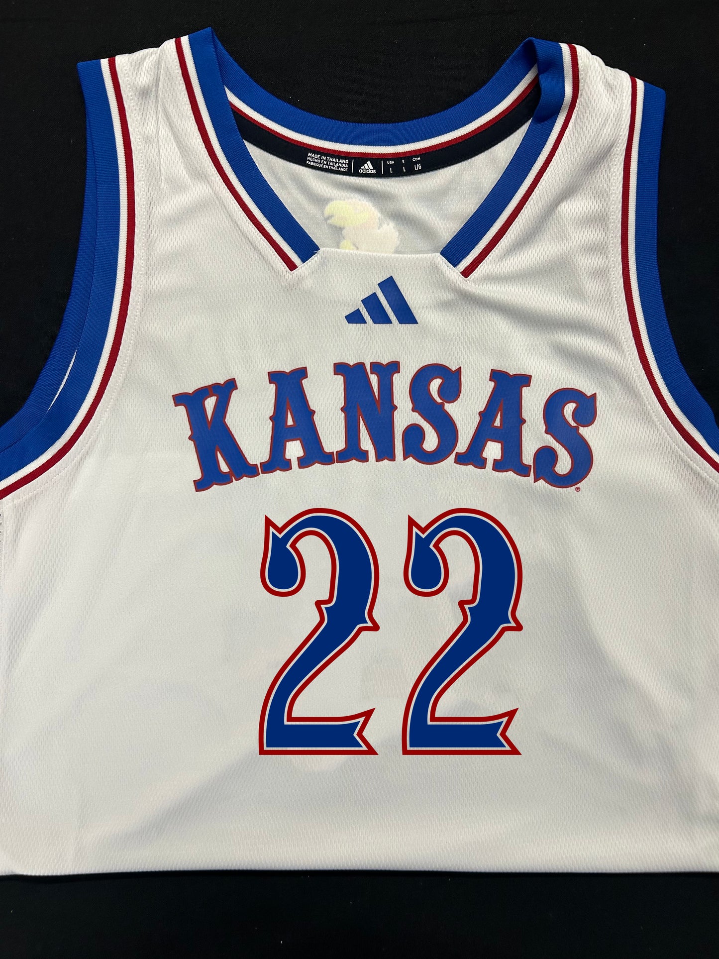 Kansas Jayhawks Officially Licensed Darryn Peterson #22 Adidas Jersey - White