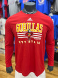 Adidas Pitt State Gorillas Line Vintage Issue 1950 Long Sleeve Tee - Red