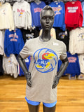 Kansas Jayhawks Logo Volleyball Tee - Grey