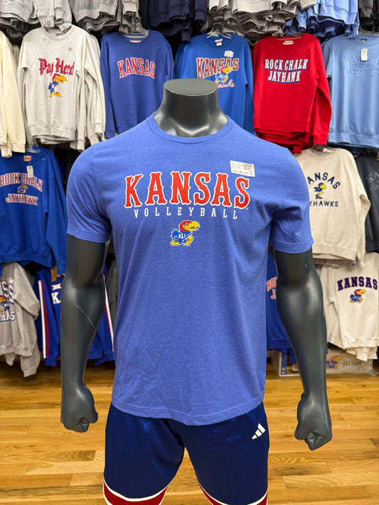 Kansas Jayhawks Tiffany Volleyball Tee - Blue
