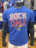 Kansas Jayhawks Rock Chalk Vault 1941 Retro Triblend - Royal Blue