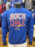 Kansas Jayhawks Rock Chalk Vault 1941 Retro Crew - Royal Blue