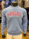 Kansas Jayhawks Track & Field Arch Crew - Pink/Carolina Blue