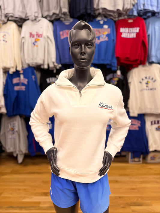 Kansas 1865 Women's 1/4 Zip - White