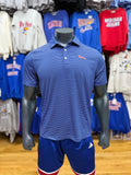 Kansas Jayhawks KS Fine Line Polo - Blue