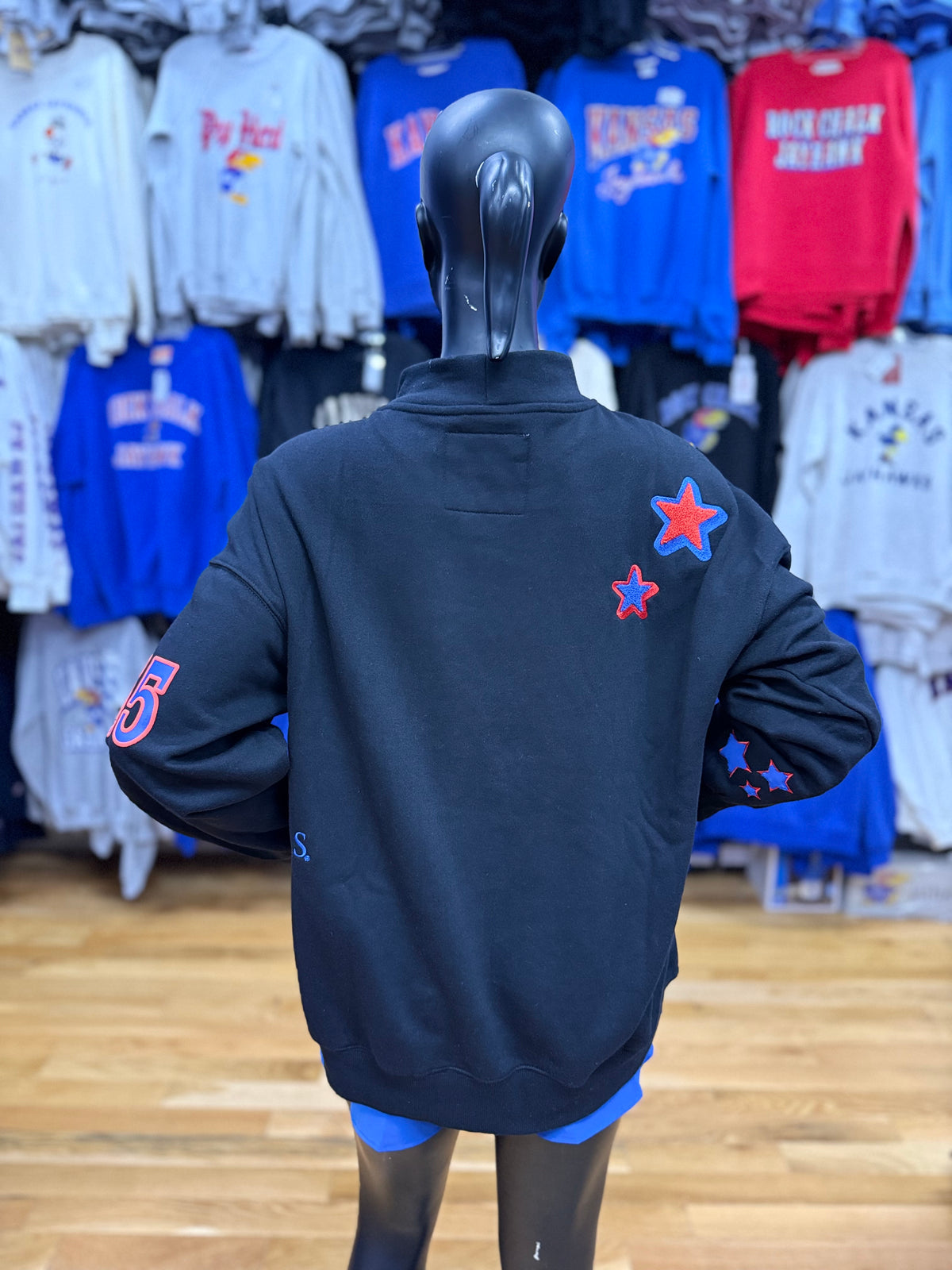 Kansas Jayhawks All Over Mock - Black