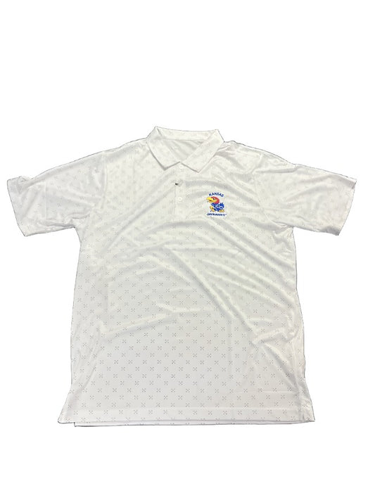 Antigua Kansas Jayhawks Spark Polo - White