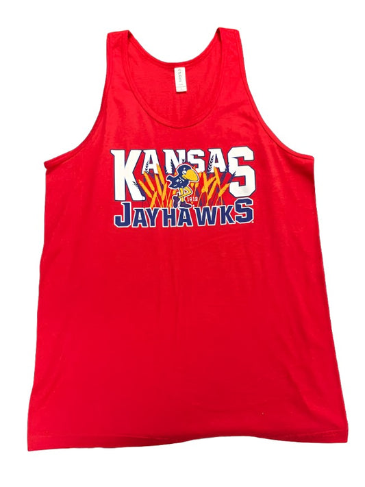 Kansas Jayhawks Vintage 1912 Wheat Woman's Tank - Red