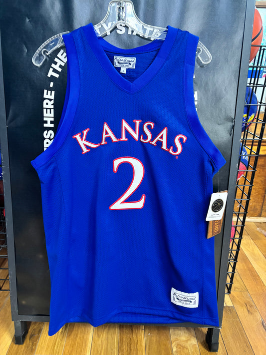 Kansas Jayhawks- Retro Brand-Braun #2 Jersey- Blue