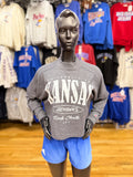 Kansas Jayhawks KS Intra Mock Long Sleeve - Navy