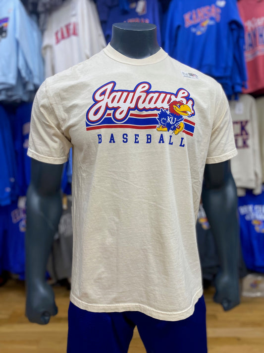 Kansas Jayhawks Script Baseball T-Shirt