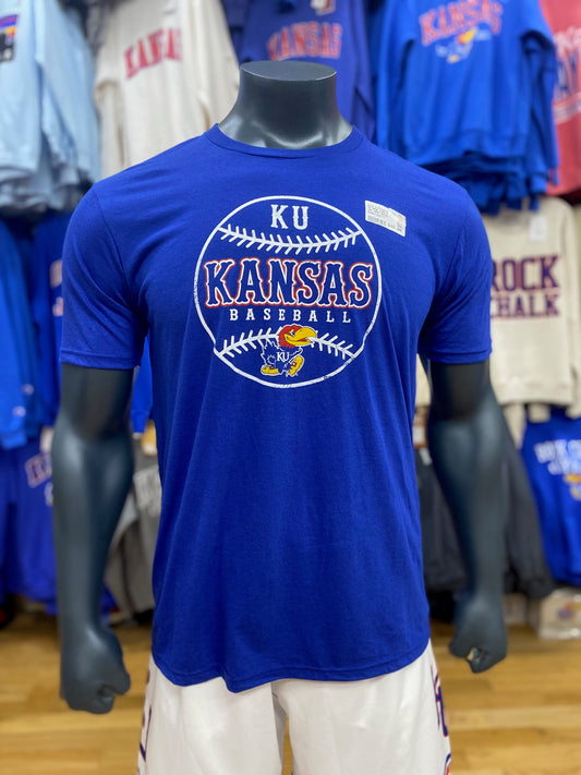 Kansas Jayhawks Circle Baseball T-Shirt