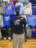 Kansas Jayhawks Boxy Crop T-Shirt