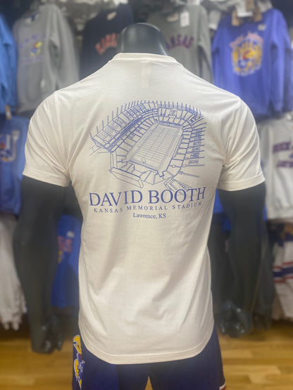 Kansas Jayhawks David Booth Kansas Memorial Stadium T-Shirt