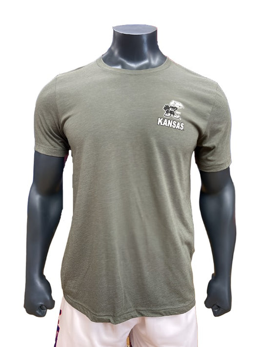 Kansas Jayhawks Outdoors Championship Adventures 1941 T-Shirt - Olive Green Heather