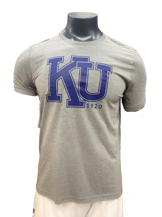 Kansas Jayhawks Vault 1920 KU Triblend T-Shirt - Grey Heather
