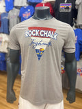 Kansas Jayhawks Rock Chalk Jayhawk Triangle Triblend T-Shirt - Grey/Team Colors