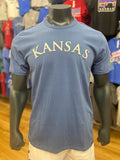 Kansas Trajan Arch T-Shirt - Royal Blue/White