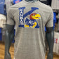 Kansas Jayhawks K Triblend T-Shirt - Grey
