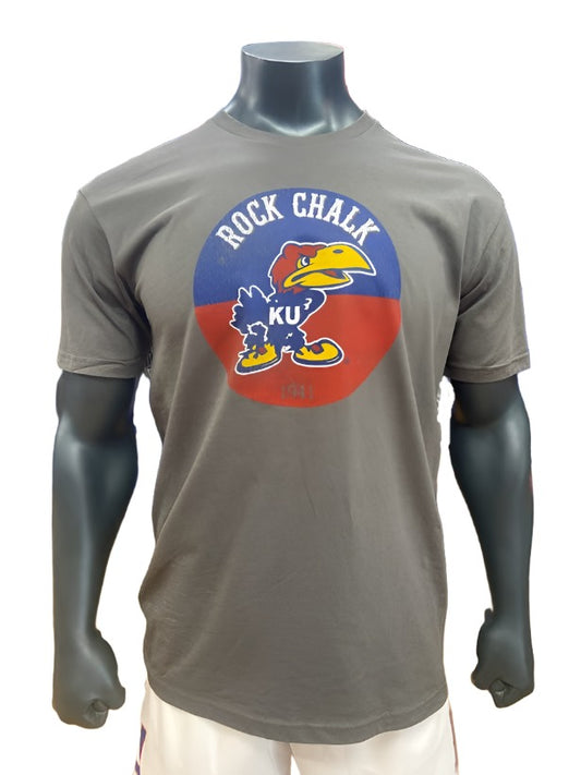 Kansas Jayhawks Vault 1941 Circle T-Shirt - Grey