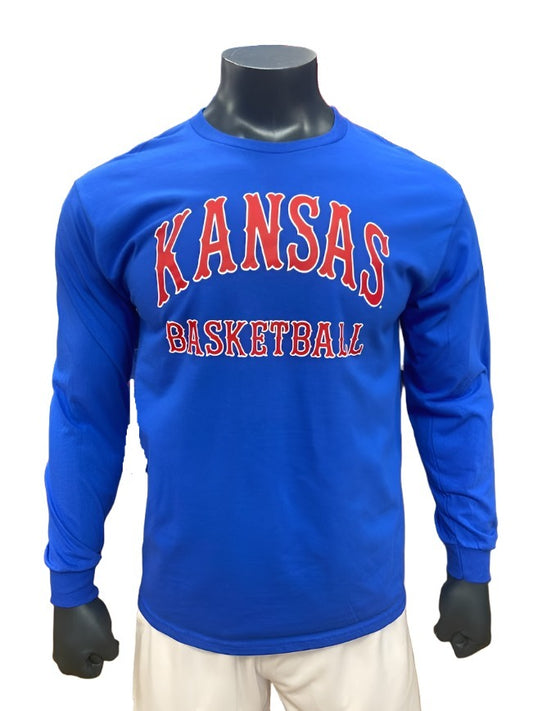 Kansas Basketball Tiffany Arch Long Sleeve - Blue/Red