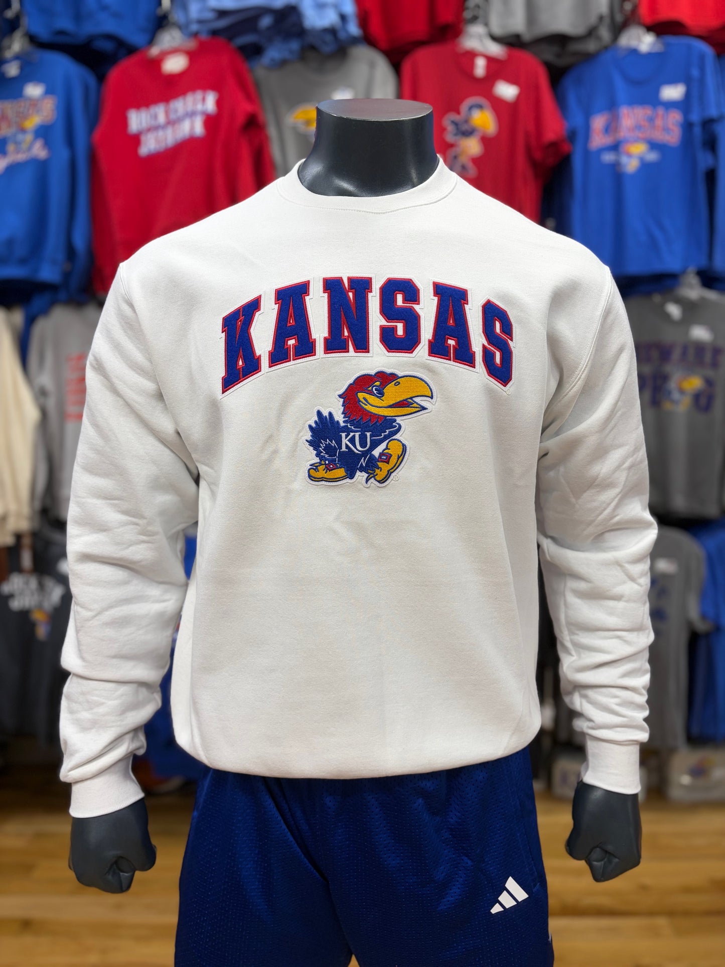 Kansas Jayhawks Champion Crewneck - White