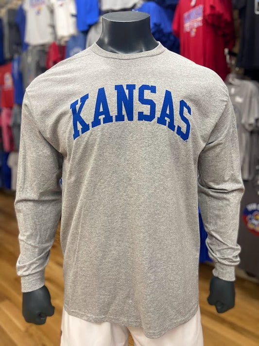 Kansas New Arch Long Sleeve - Sport Grey/Blue